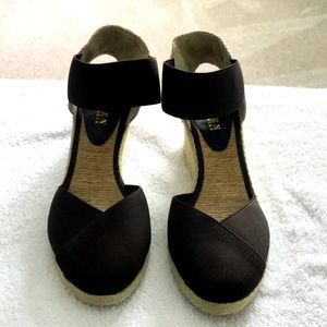 RALPH LAUREN CHARLA BROWN ALPARGATAS WEDGE